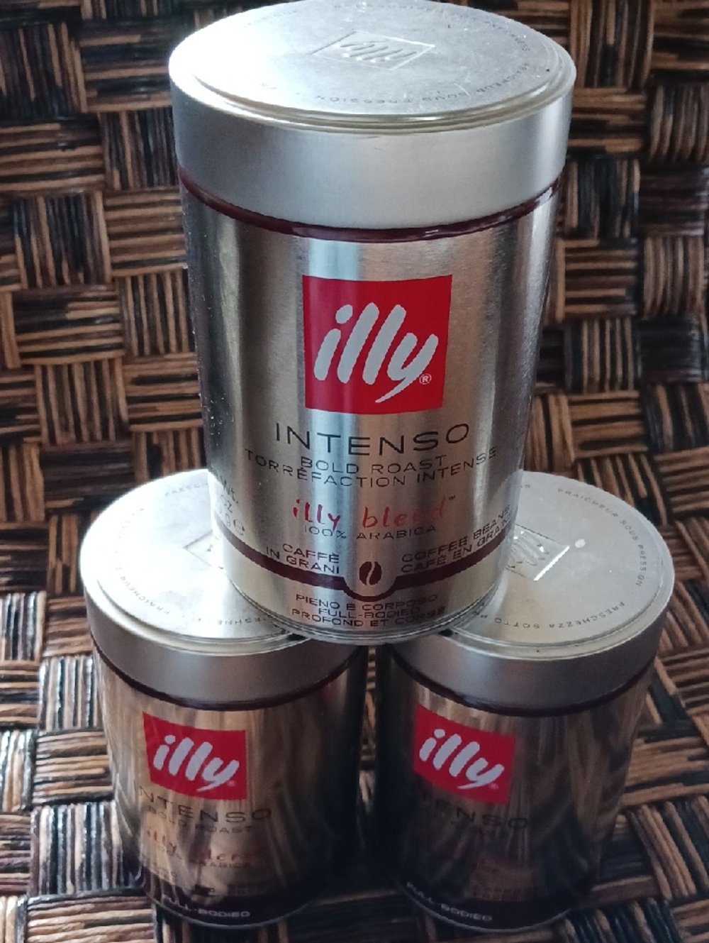 Empty illy Coffee Tin — Set of 3 - 250g Size Tin